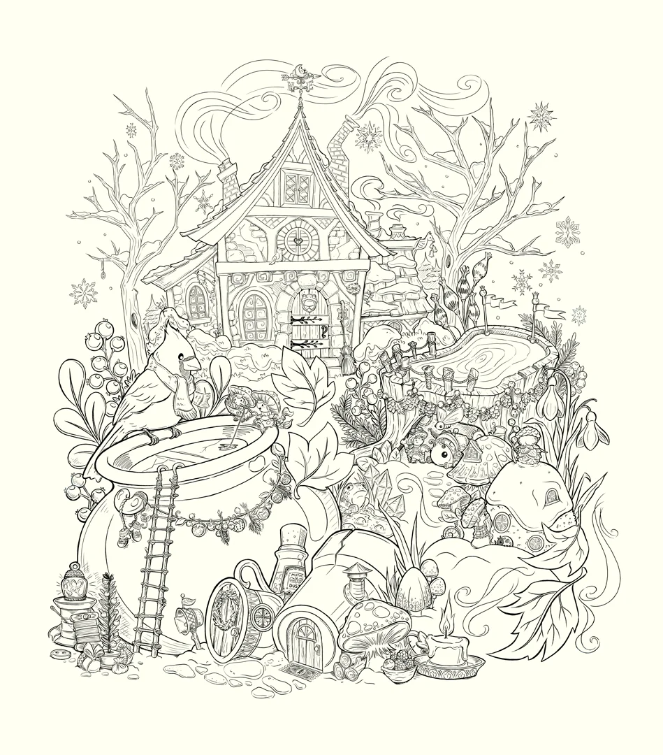 Witches Cottage Illustration