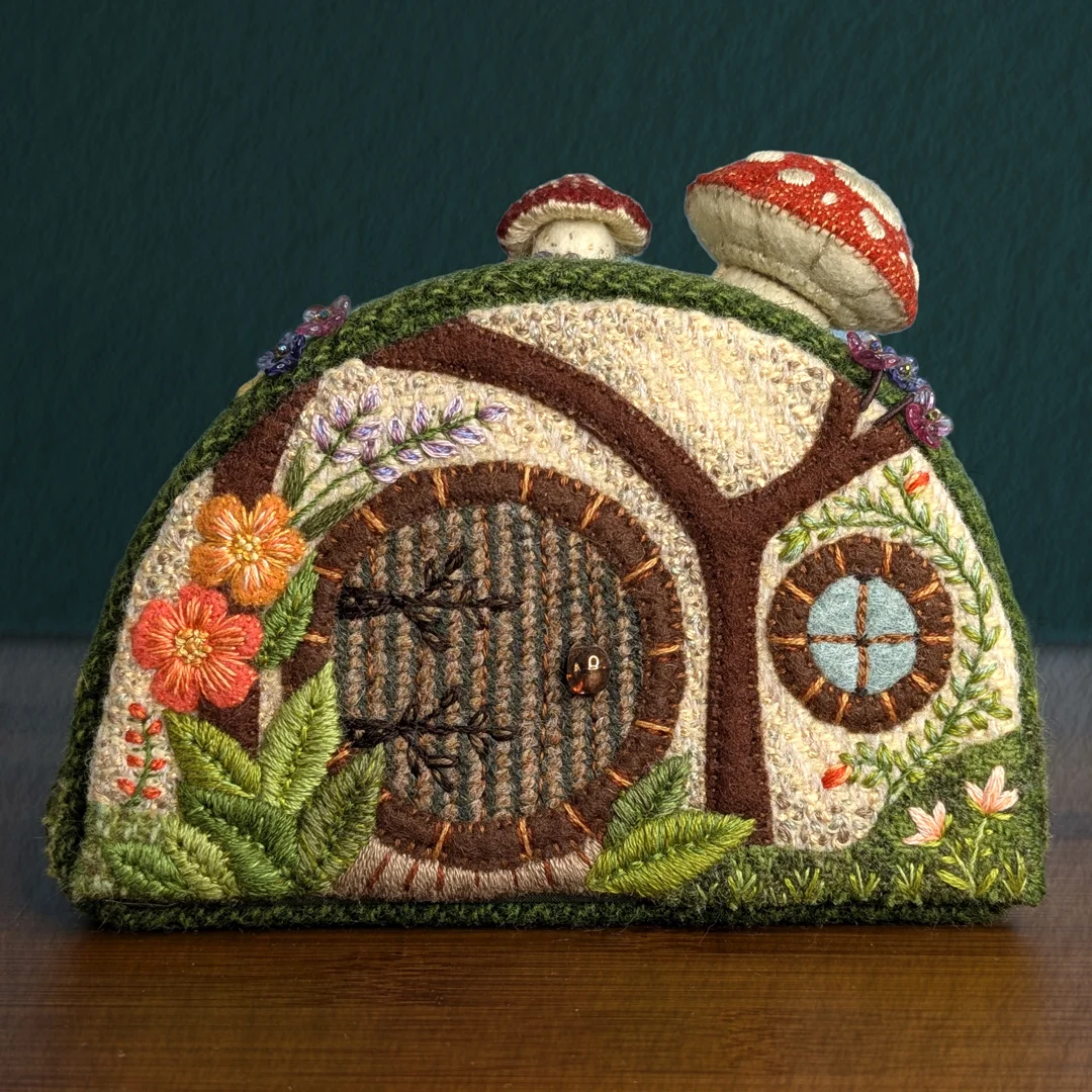 Embroidered Cottage Front