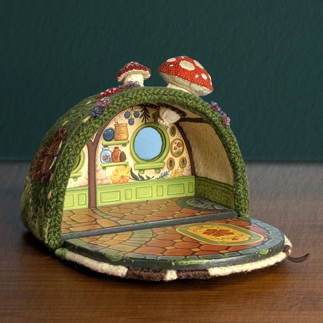 Embroidered Cottage Open